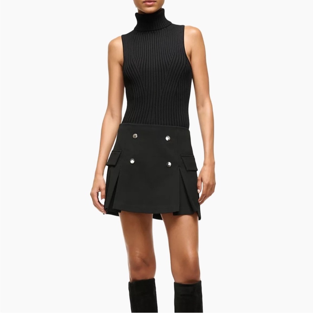 ISO STAUD Black DIVISION Mini Skirt